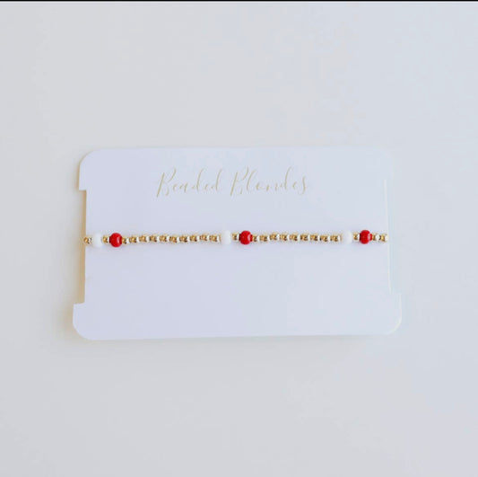 Red &White Poppi Bracelet