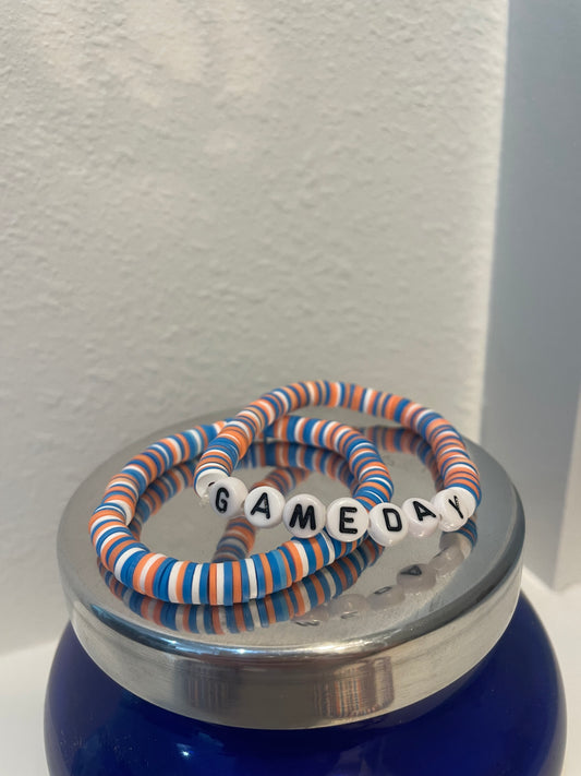 Orange & Blue Clay Bracelets