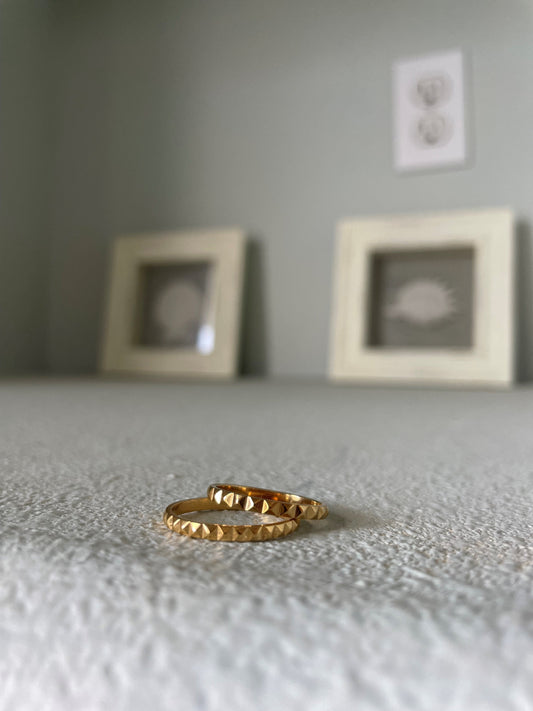 18k Gold Thin Stacker Ring