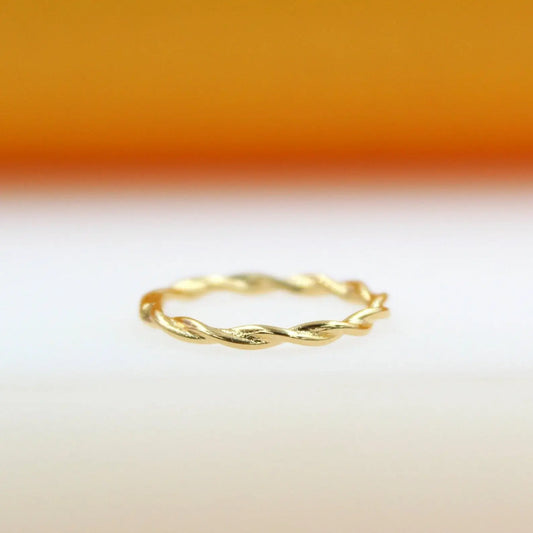 18K Gold Twisted Rope Ring